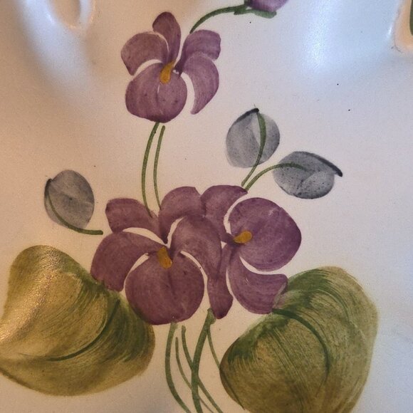 Violets Trinket Candy Dish Radford Pottery England Hand Painted Purple Flowers - Picture 5 of 7